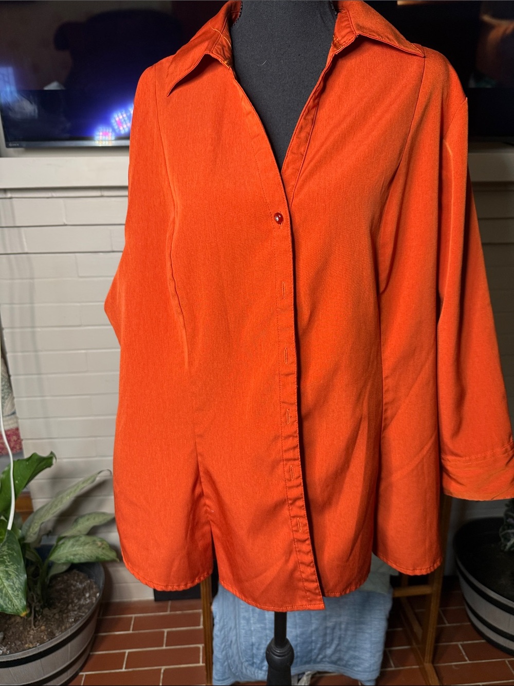 Cato Bright Orange Button-Front Jacket